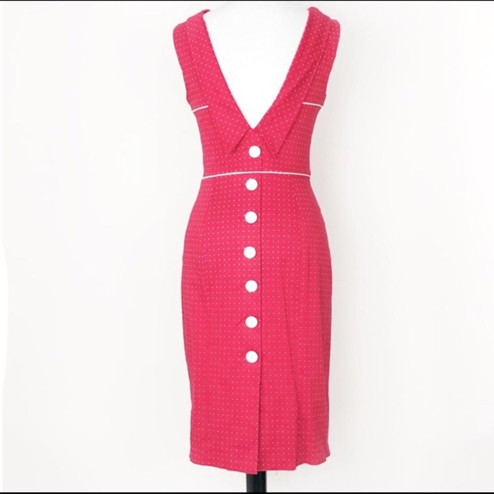 Retro rockabilly red wiggle dress